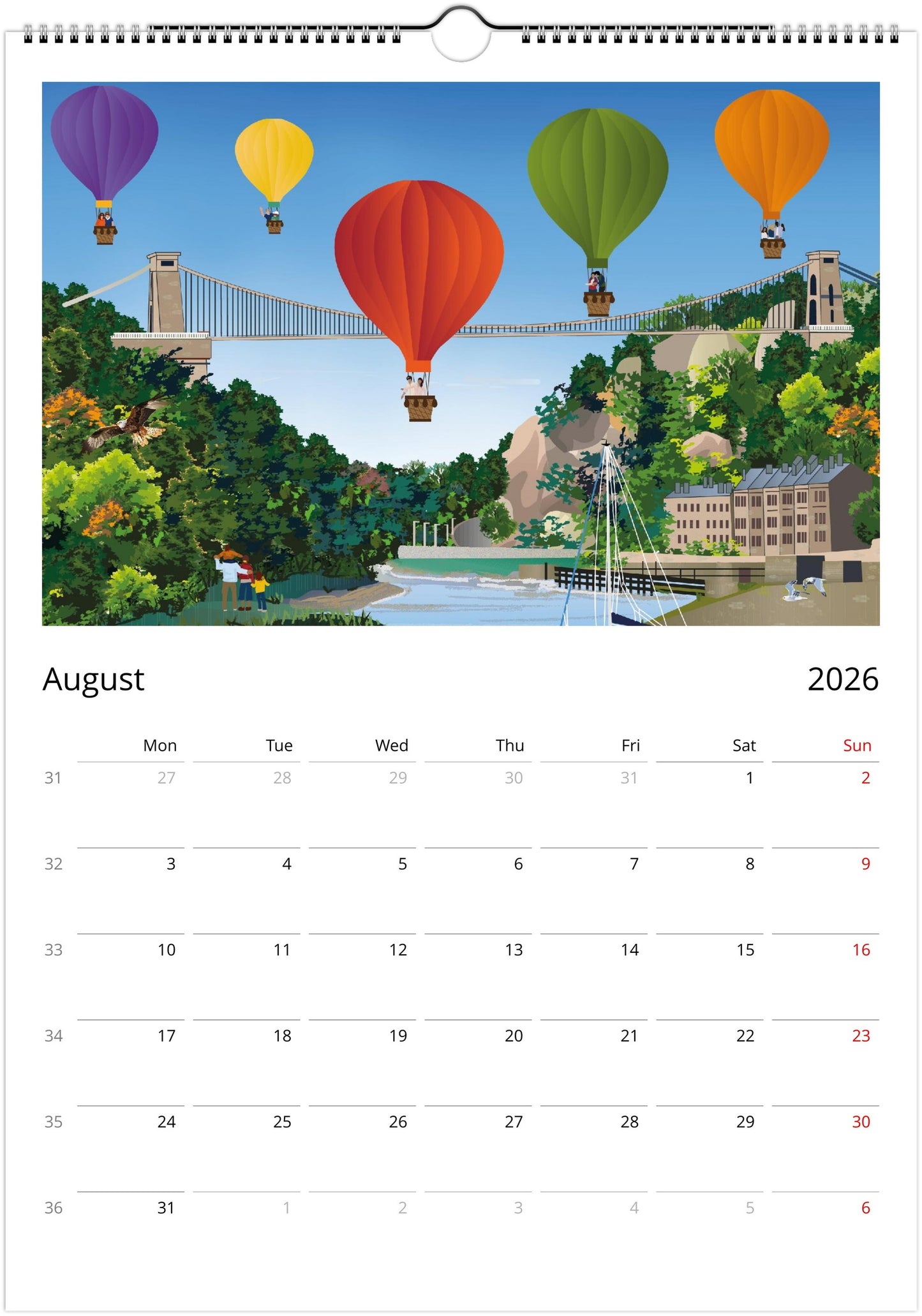 Somerset 2026 wall calendar