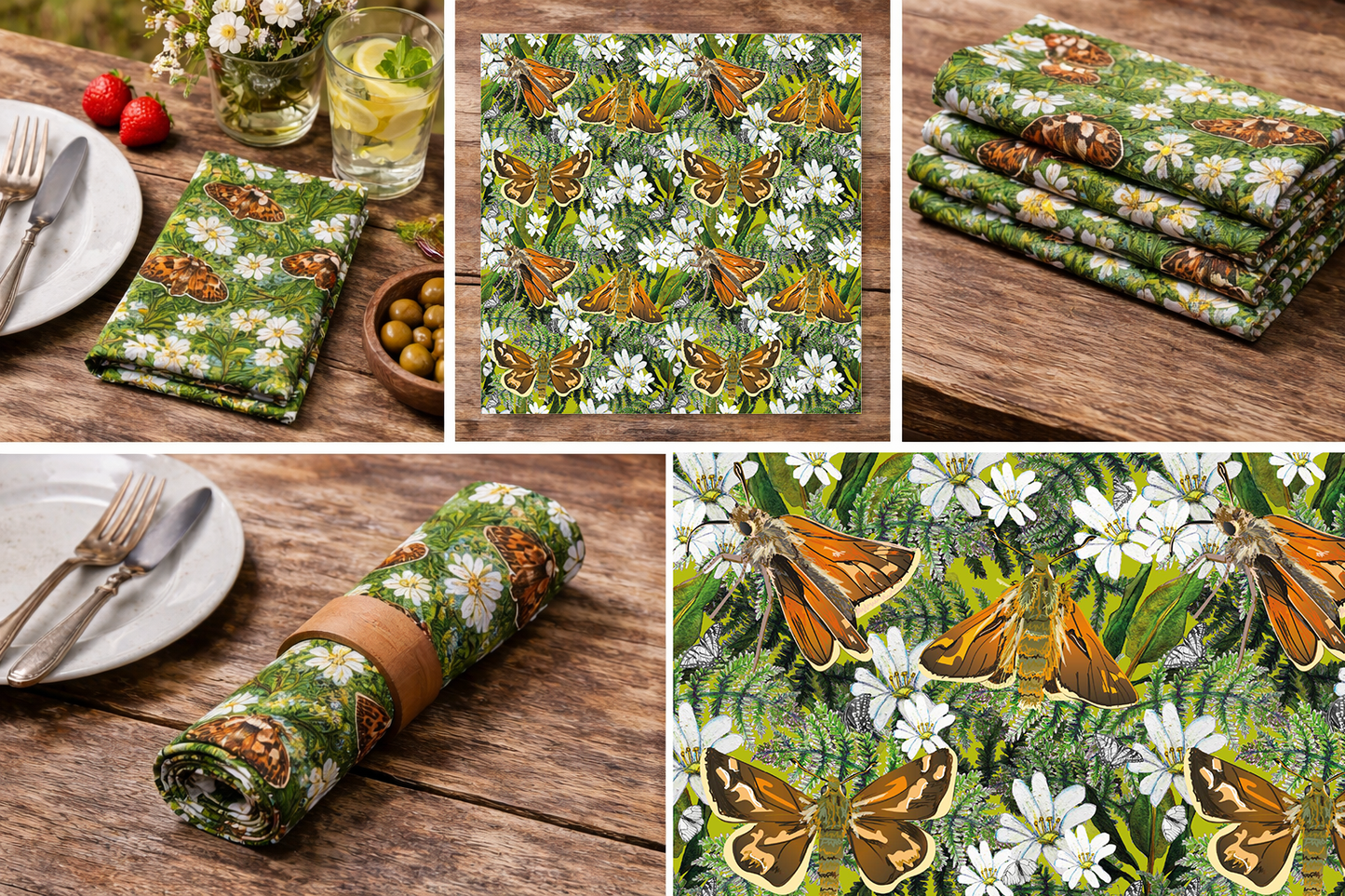 Majestic Moth napkin