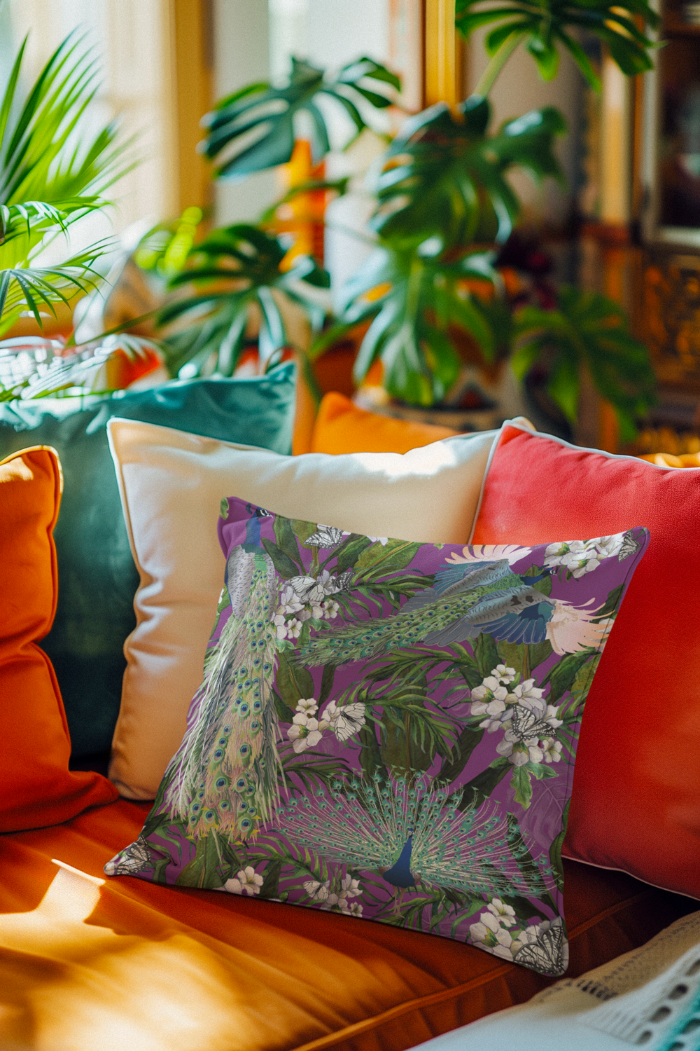 Original Green Peacock Cushion