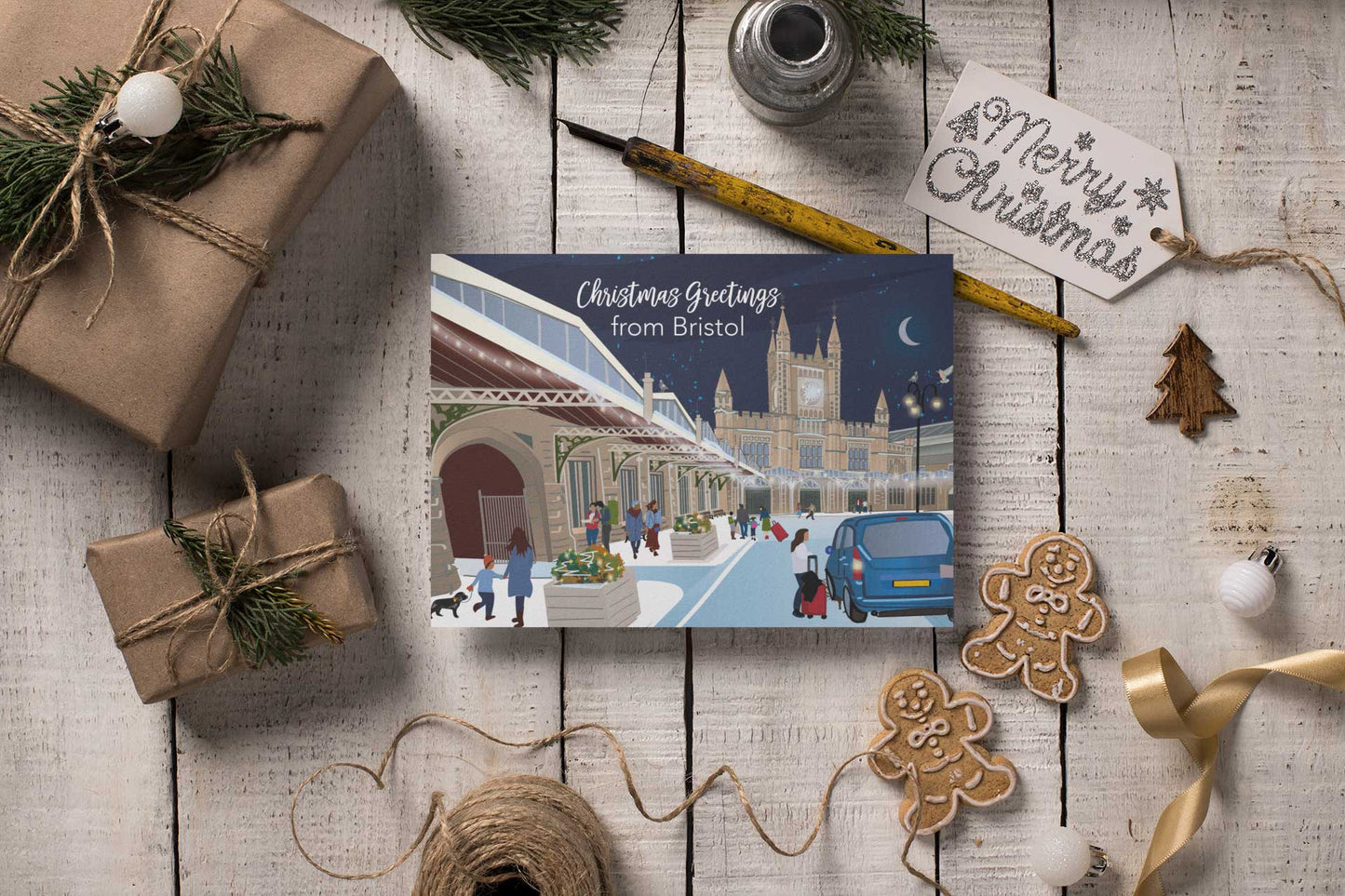 Bristol Temple Meads 5x7" Christmas Cards